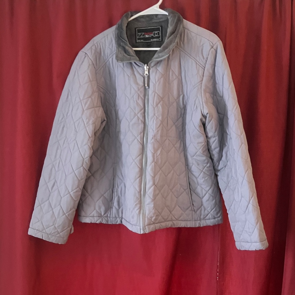 Rothschild Light Gray Quilted Puffer Jacket